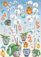 Decoupage papír 50x70cm orchidej