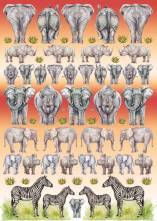 Decoupage papír 50x70cm zoo safari