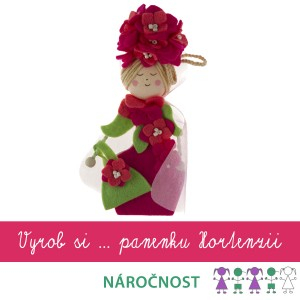 Vyrob si panenku růžovou Hortenzii sada