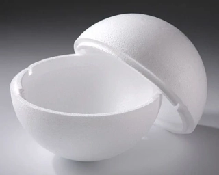 Koule polystyren o25cm půlená 1ks
