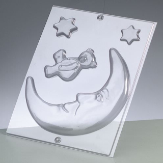 Forma na odlévání  měsíc medvěd hvězdy 4díly 