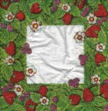 Ubrousek 33x33cm jahoda