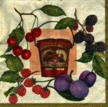 Ubrousek 33x33cm švestky třešně