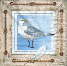 Ubrousek 33x33cm moře racek