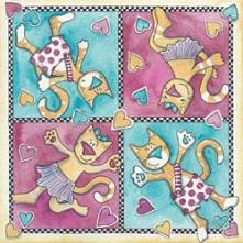 Ubrousek 33x33cm kočky