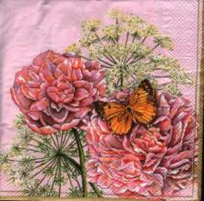 Ubrousek 33x33cm květiny