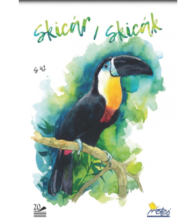 Skicák bílý A4 20listů 200g Notes