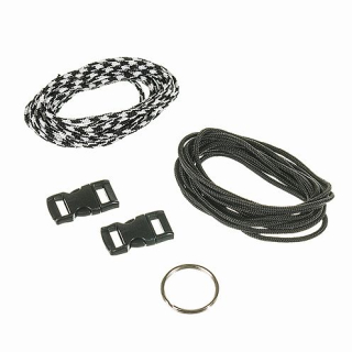 Sada na výrobu náramků Paracord černobílá