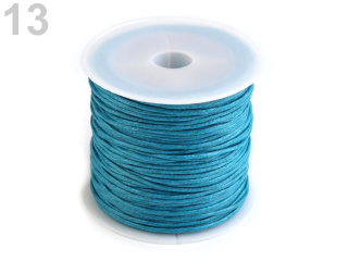 Šňůra bavlněná voskovaná o0,8mm modrá sv.