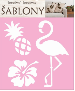 Šablona plast plameňák 18x17,5cm 