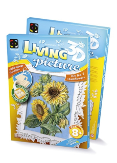 3D vystřihovací obrázek s rámečkem Slunečnice